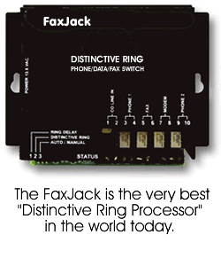 FaxJack - Dsitinctive Ring Call Processor