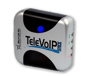 El palillo de TeleVoIP le deja tener acceso a voz sobre tecnologa del Internet Protocol con sus telfonos existentes.