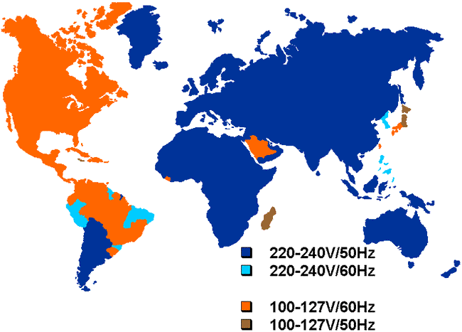 World Electrical Voltages 